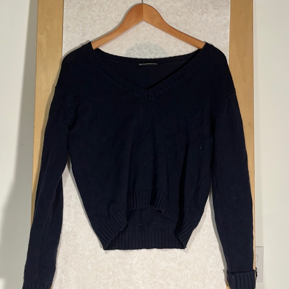 blue sweater